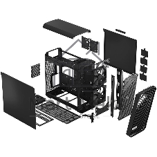 Компьютерный корпус Fractal Design Torrent Black Solid / E-ATX, 2x3.5, 4x2.5, 7xPCI, 1xUSB-C, 2xUSB 3.0 / 2x180мм, 3x140мм fans inc. / FD-C-TOR1A-05