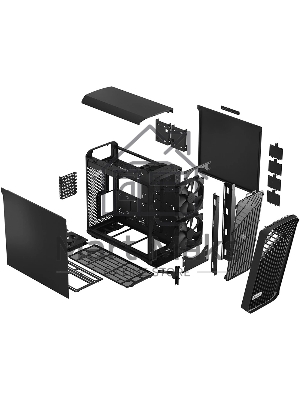 Компьютерный корпус Fractal Design Torrent Black Solid / E-ATX, 2x3.5, 4x2.5, 7xPCI, 1xUSB-C, 2xUSB 3.0 / 2x180мм, 3x140мм fans inc. / FD-C-TOR1A-05