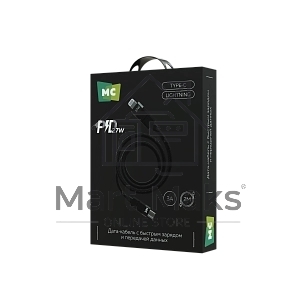 Дата-кабель MORE CHOICE (4620202555069) K87ia 2м USB 3.0A PD 27W для Lightning ng 8-pin Type-C - 2м, черный