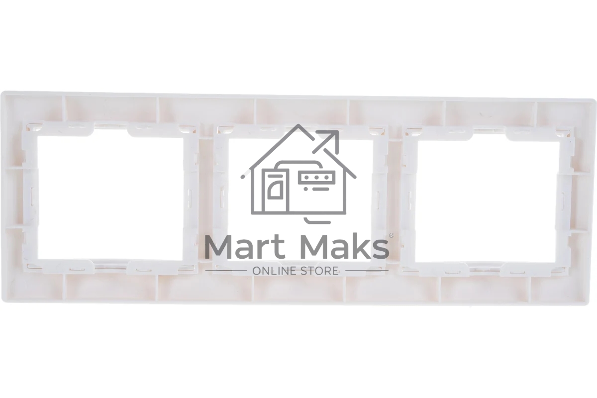 Рамка Iek EMK30-K01-DM РГ-3-КБ 3местн. горизонт. КВАРТА (белый)