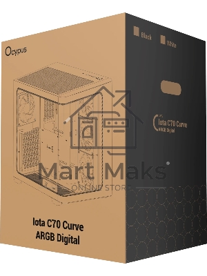 Компьютерный корпус Ocypus Iota C70 BK Curve ARGB Digital (Iota-C70-BKD400CD-GL)