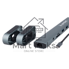 Док-станция Gembird UHB-D5, USB Type-C, 3xUSB 3.1, Type-C PD87W, Jack 3.5, SD/TF, HDMI, RJ45, USB Type-C, USB