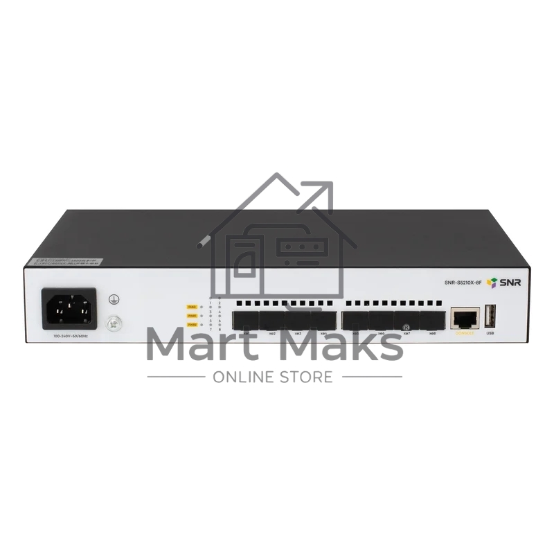 Коммутатор SNR SNR-S5210X-8F, 8×10 Гбит/с SFP+, управляемый