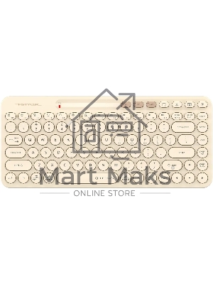 Клавиатура беспроводная A4Tech Fstyler FBK36C AS, USB, Bluetooth/Радиоканал, бежевый