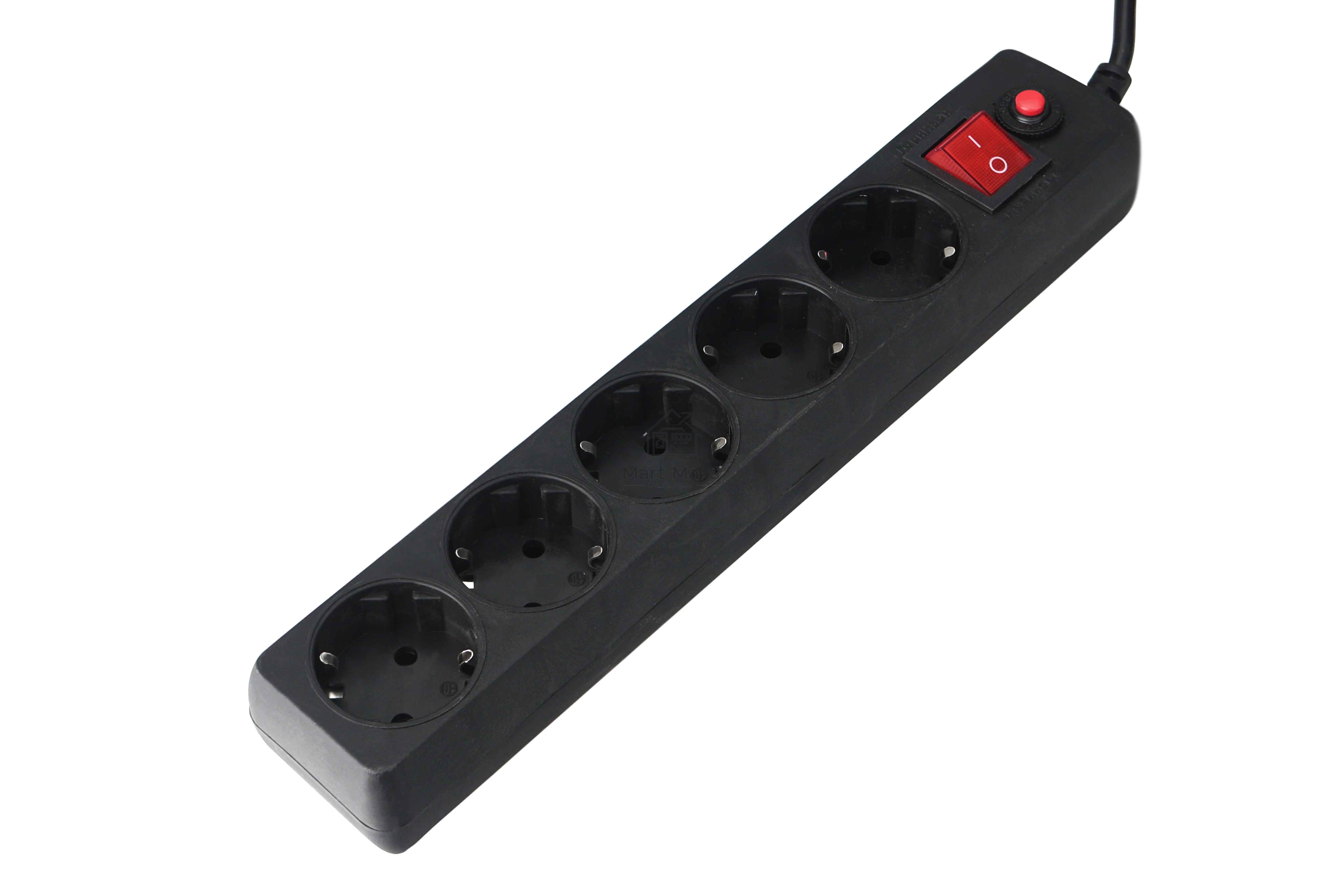 Сетевой фильтр Гарнизон EHLB-2 5р 10А 3м черный