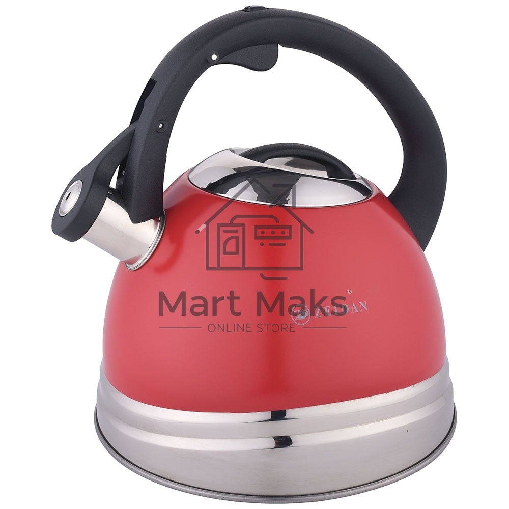 Чайник со свистком Zeidan Z-4279-02 3 л, красный