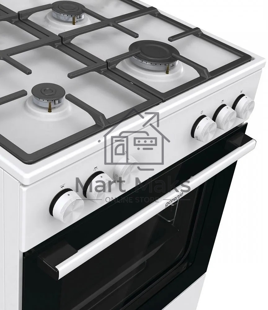 Плита газовая Gorenje GG6A11WF белый, конфорок 4 газовых, духовка 72 л, 60 см x 85 см x 60 см