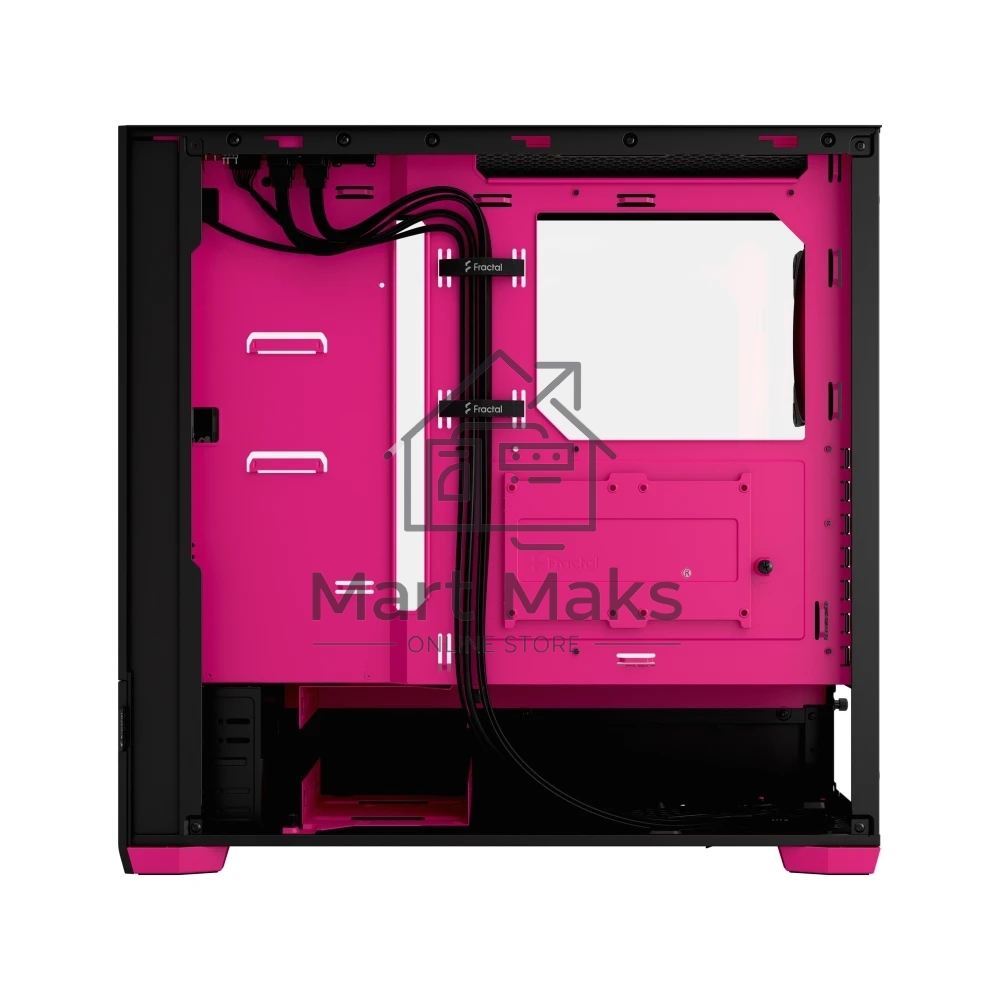 Корпус ПК без блока питания Fractal Design Pop Air RGB Magenta Core TG Clear Tint, Midi-Tower, 3x120mm RGB, 2xUSB-A 3.2 ATX, mATX, mITX черный/магента