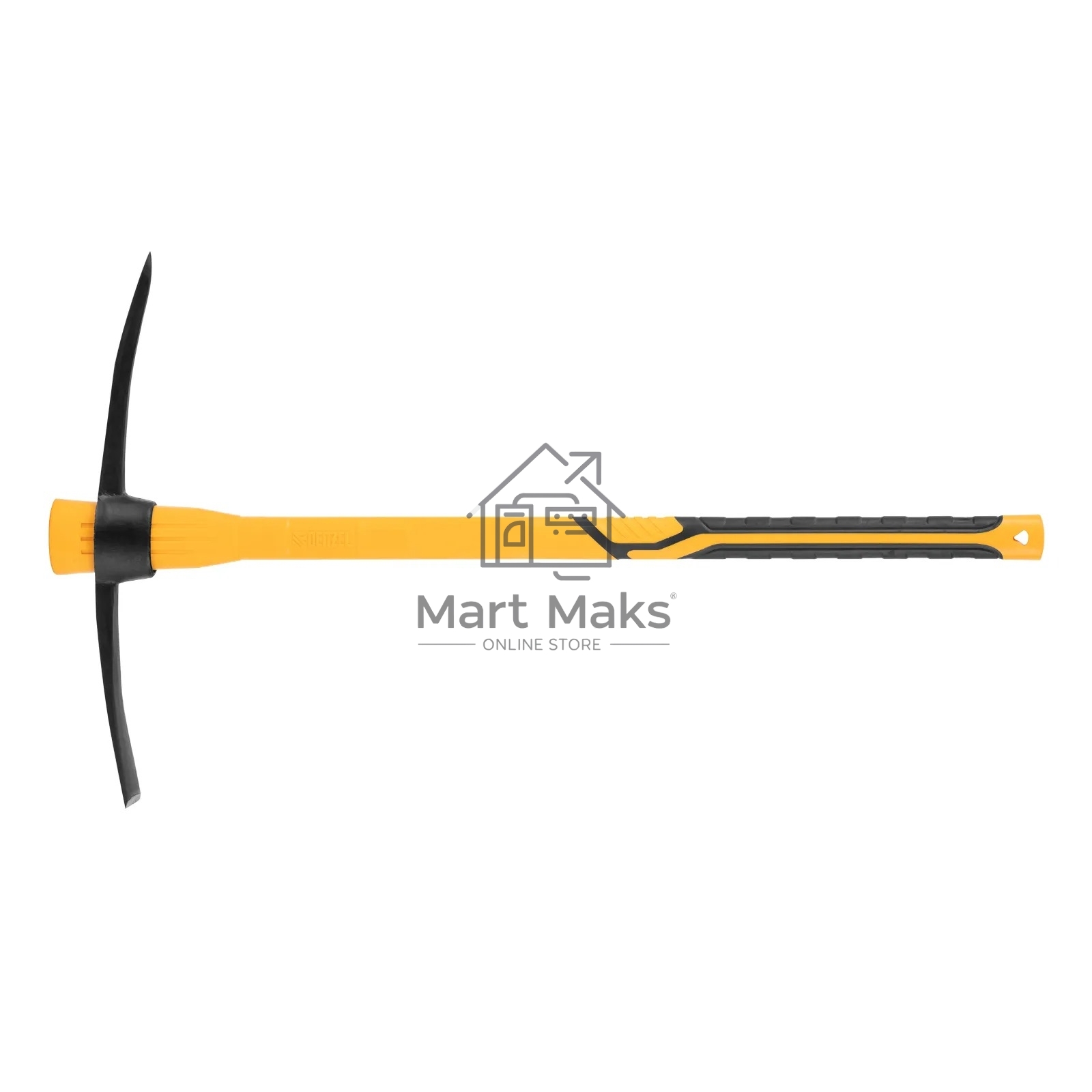 Кирка Denzel 1500 г, узкая, фиберглассовая обрезиненная рукоятка 900 мм