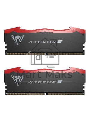 Оперативная память Patriot Viper Xtreme 5, DDR5, 48Gb (2x24Gb), 7600MHz, CL36, DIMM, с радиаторами, черный