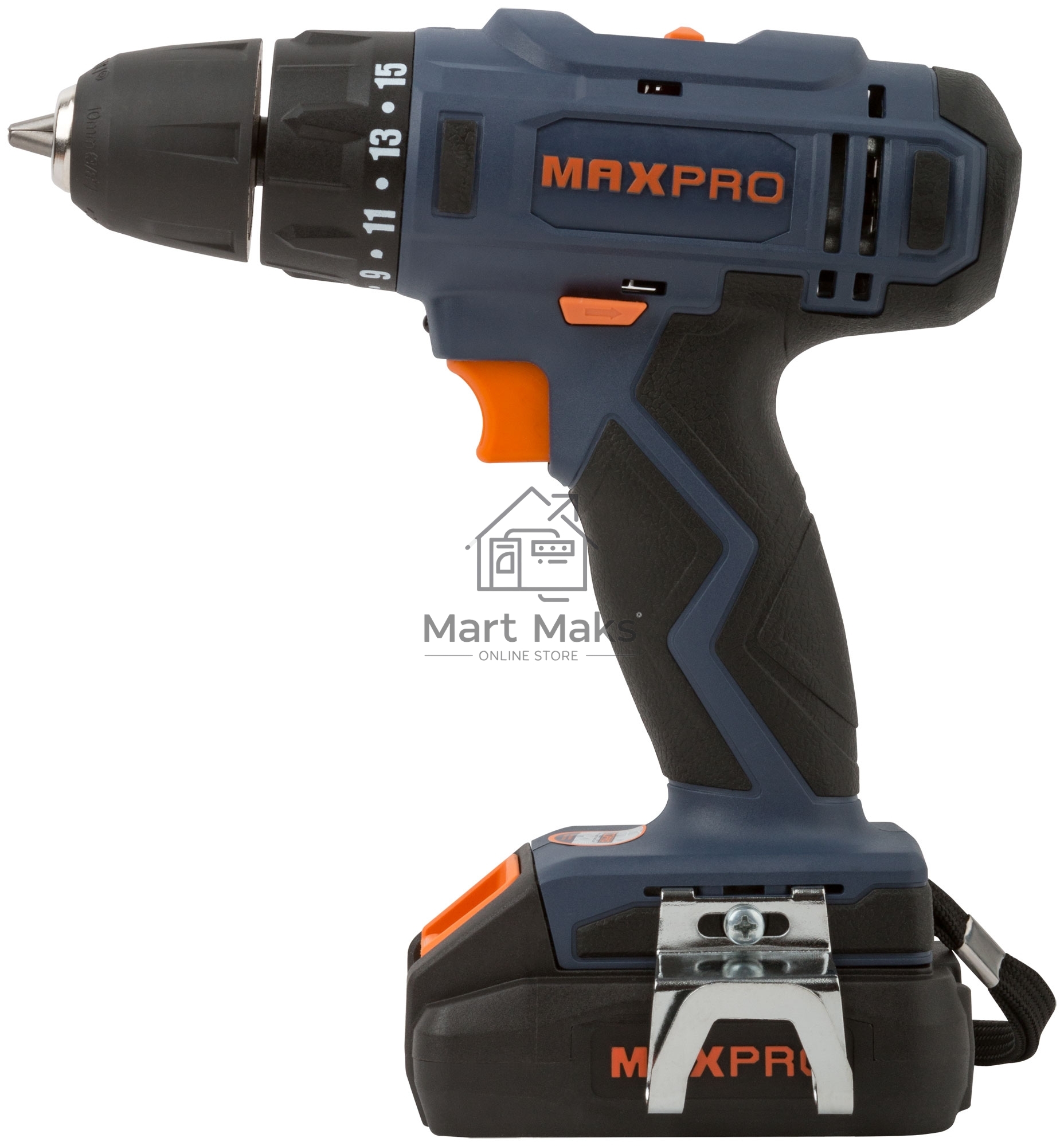 Дрель-шуруповерт MAX-PRO 85030, Аккумуляторная, 18В, 2 АКБ, Кейс