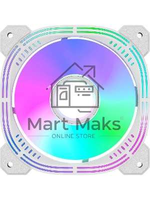 Вентилятор для корпуса Formula Nulight 12WH ARPW ARGb белый, 120 мм, 1500 об/мин, 25.34 дБ, 4 pin