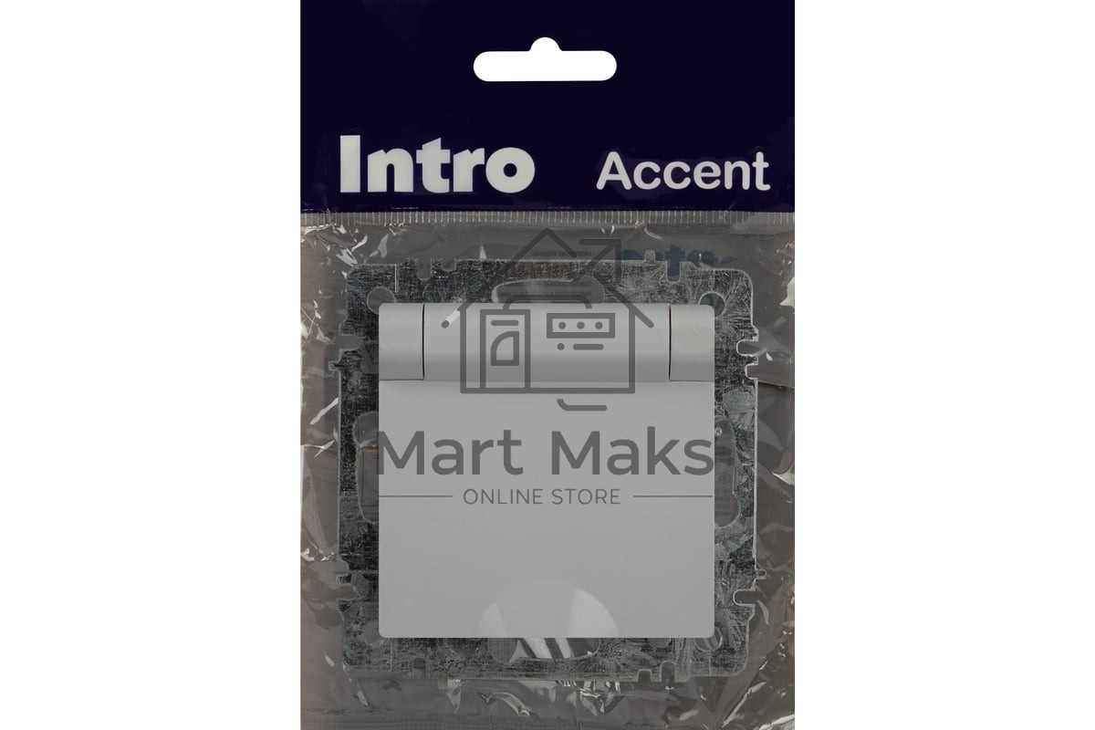 Розетка Intro Accent 6-203-01 2P+E Schuko с крышкой 16А-250В IP20 СУ AL/CU белый Б0063709