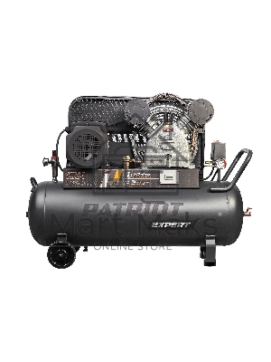 Компрессор Patriot KRX 700 L100 D, поршневой, ременной, масляный, 700 л/мин, 100 л, 10 бар, 4 кВт, 400 В