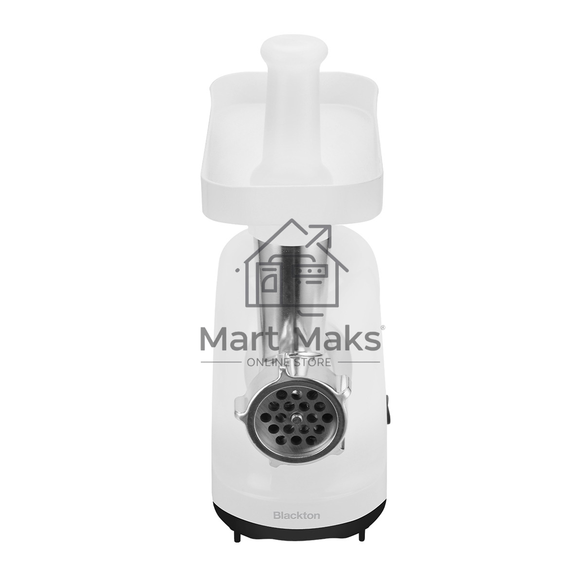 Мясорубка Blackton Bt MG1111 белый/черный, 1200Вт, производительность до 1.5 кг/мин / Количество скоростей: 1 / Функция реверса / DualProtect технология: защита от перегрузки и перегрева / Прорезиненные ножки / Материал корпуса: пластик / Материал загрузо