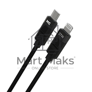 Дата-кабель MORE CHOICE (4620202555069) K87ia 2м USB 3.0A PD 27W для Lightning ng 8-pin Type-C - 2м, черный