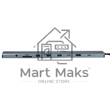 Док-станция Gembird UHB-D5, USB Type-C, 3xUSB 3.1, Type-C PD87W, Jack 3.5, SD/TF, HDMI, RJ45, USB Type-C, USB