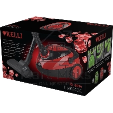 Пылесос Kelli KL-8014 красный/черный, 360/2000 Вт, уборка сухая, пылесборник мешок 1,5 л