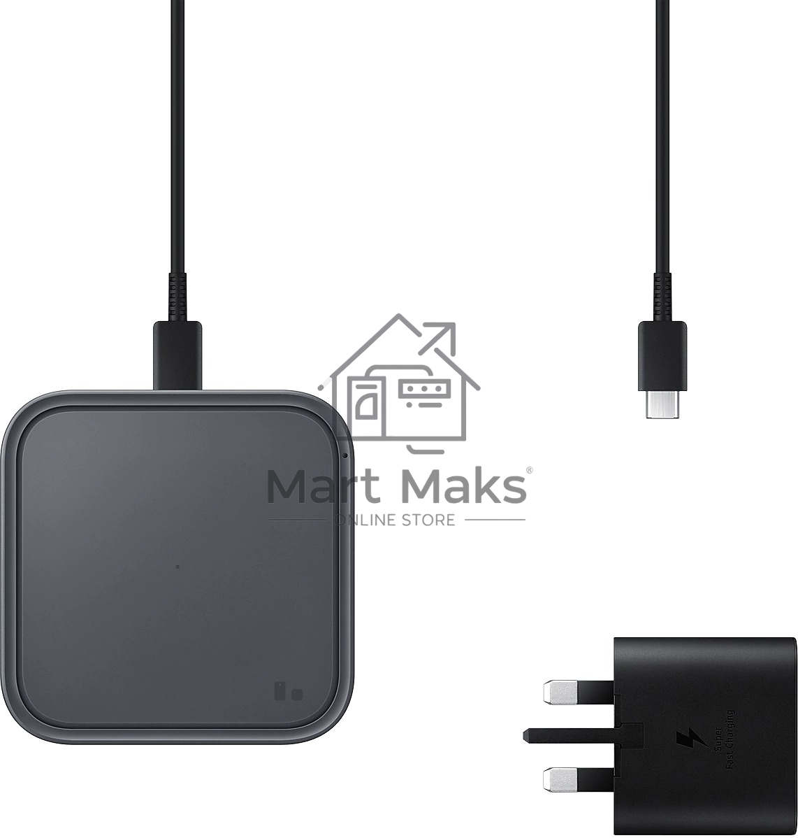 Беспроводное зарядное устройство Samsung EP-P2400 15W 2.77A (QC) USB Type-C для Samsung черный (EP-P2400TBEGEU)