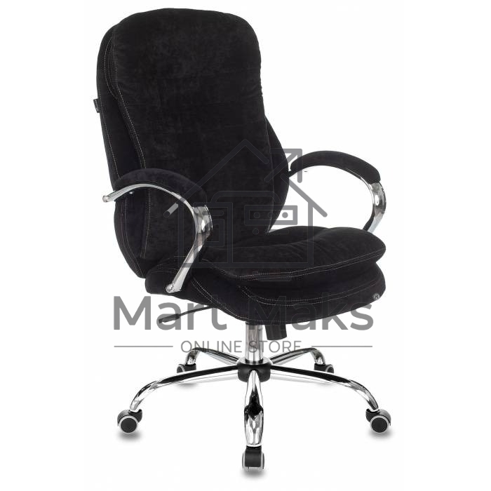Кресло руководителя Бюрократ T-9950SL Fabric черный Light-20, крестовина металл хром