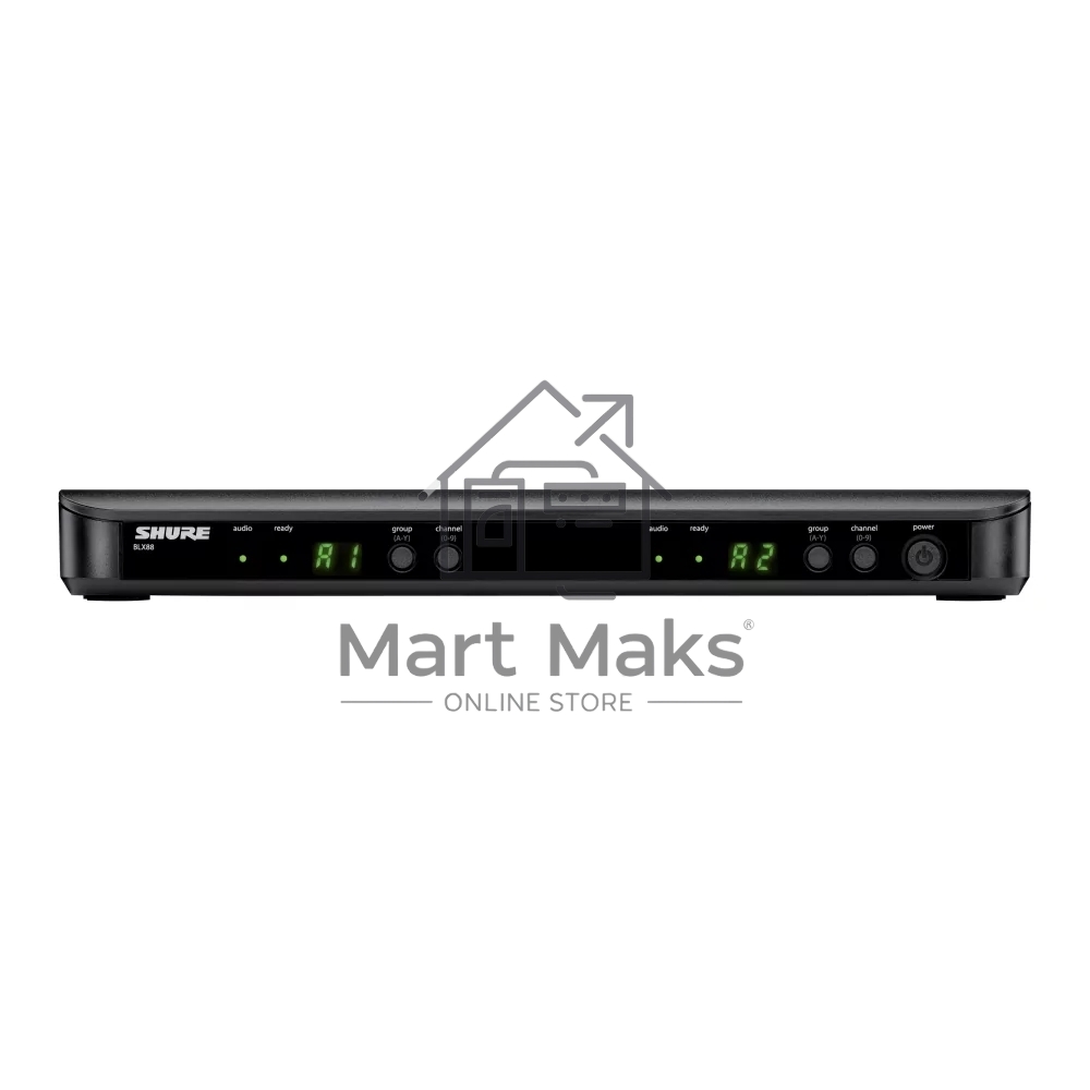 Микрофонная система SHURE BLX1288E/SM35-M17 беспроводная, двухканальная, с головным микрофоном SM35 и ручным передатчиком SM58, частота UHF 662-686 МГц