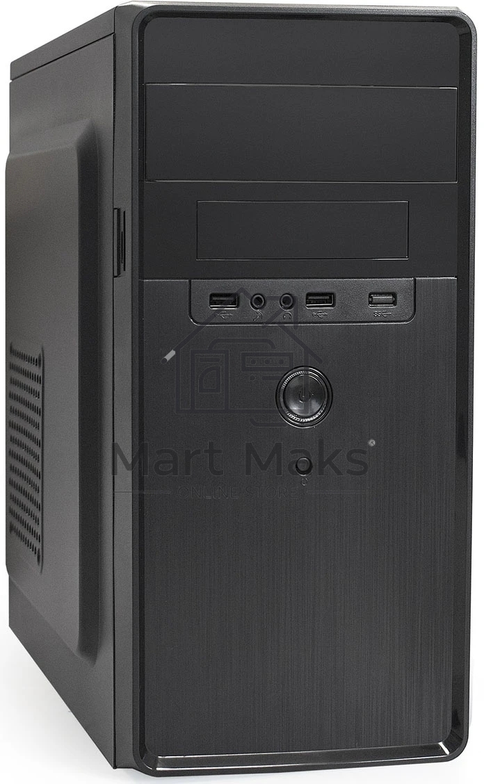 Компьютерный корпус Minitower ExeGate BA-309-UNS400 (mATX, БП UNS400 с вент. 12см, 2*USB, HD аудио, черный)