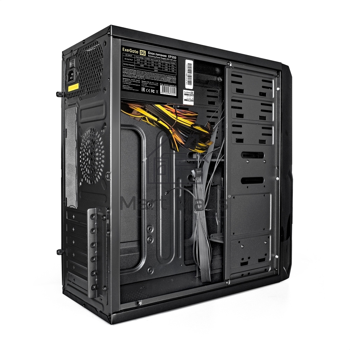 Компьютерный корпус Exegate EX278400RUS Miditower Exegate XP-329S Black, ATX, <XP600, Black,120mm>, 2*USB, Audio