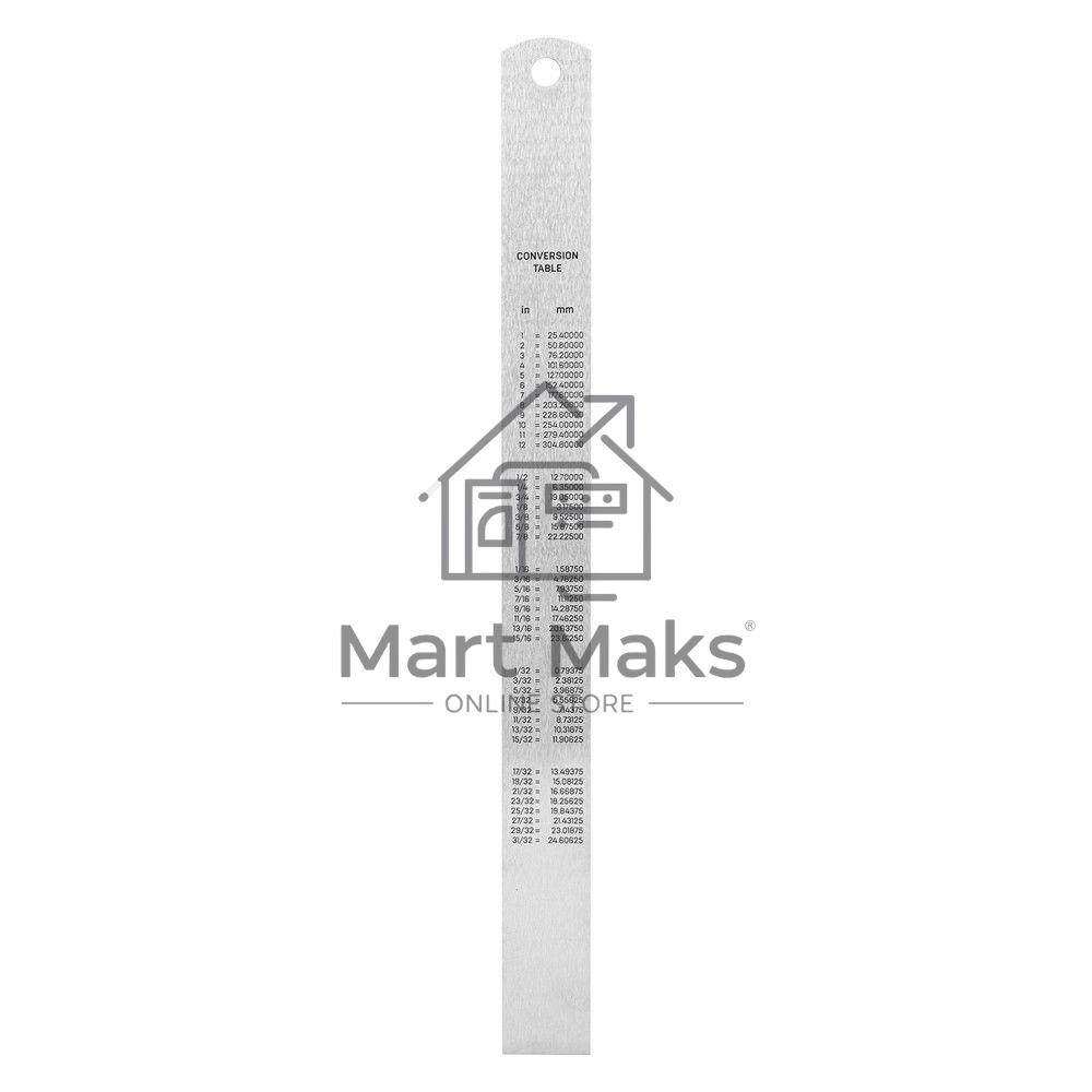 Линейка стальная Deli DL8020Y 200мм нержавеющая сталь