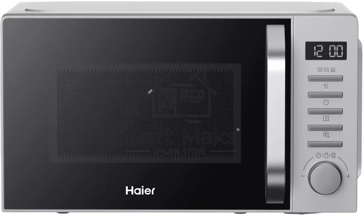 Микроволновая печь Haier HMB-DG208SA серебристый, 20 л, 800 Вт, переключатели - кнопки, поворотный механизм