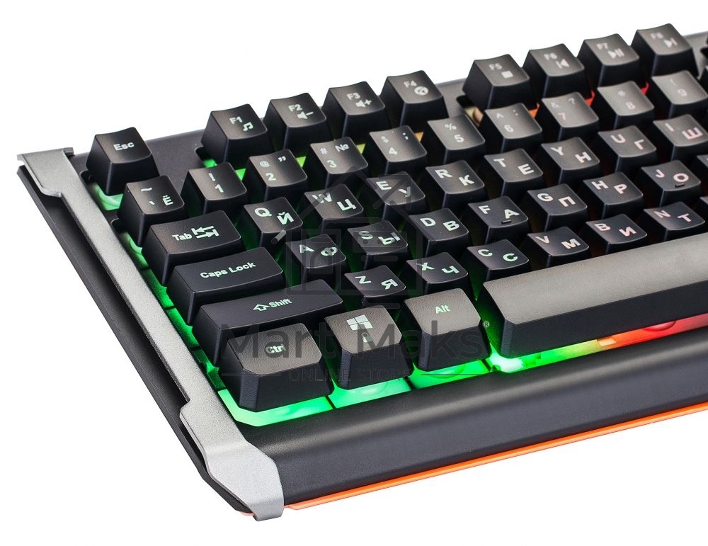 Клавиатура Oklick 717G проводная, USB, черный/серый