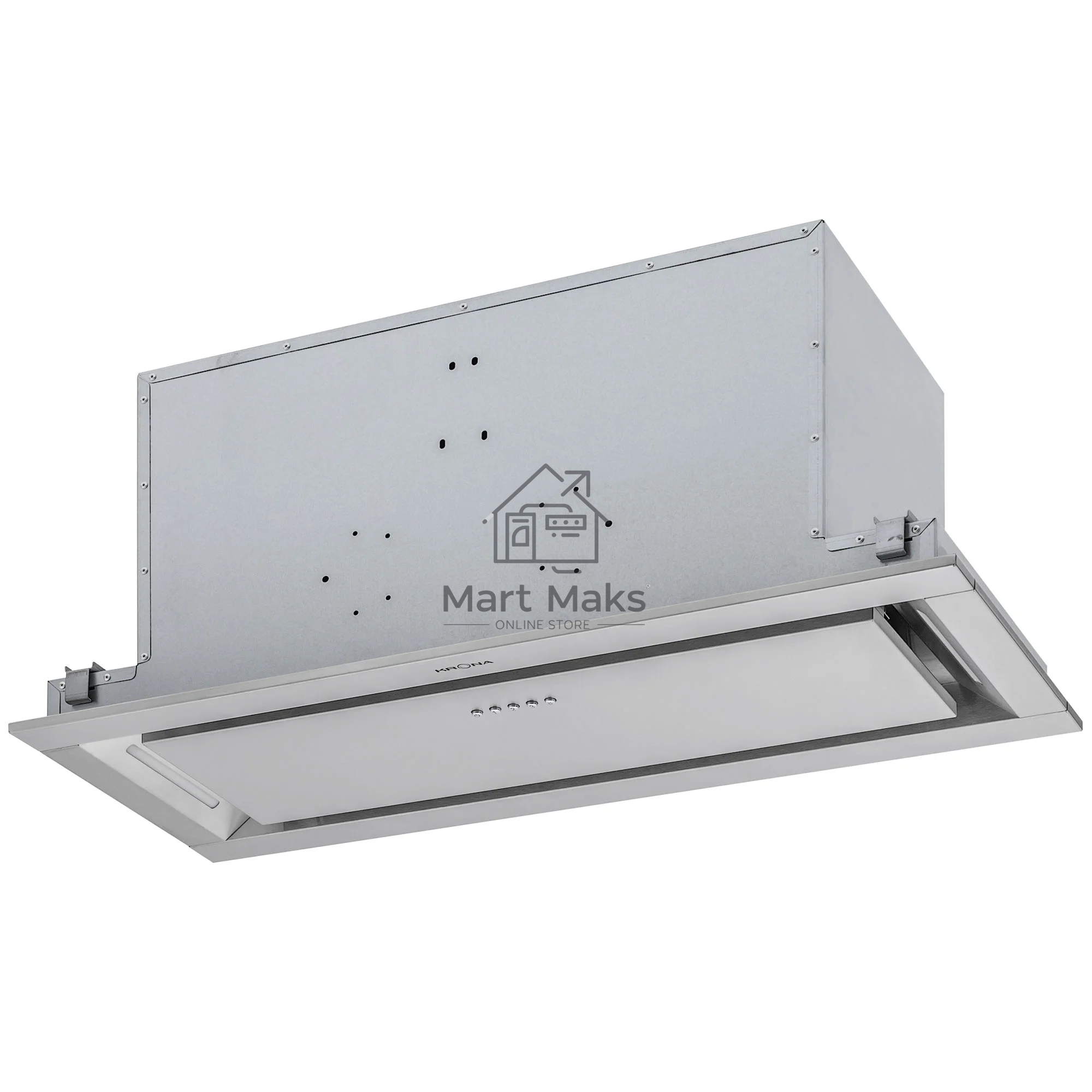Вытяжка встраиваемая KRONA Selina 900 PRM Inox 3P серебристый, 75 см, 1300 куб. м/ч, 61 дБ