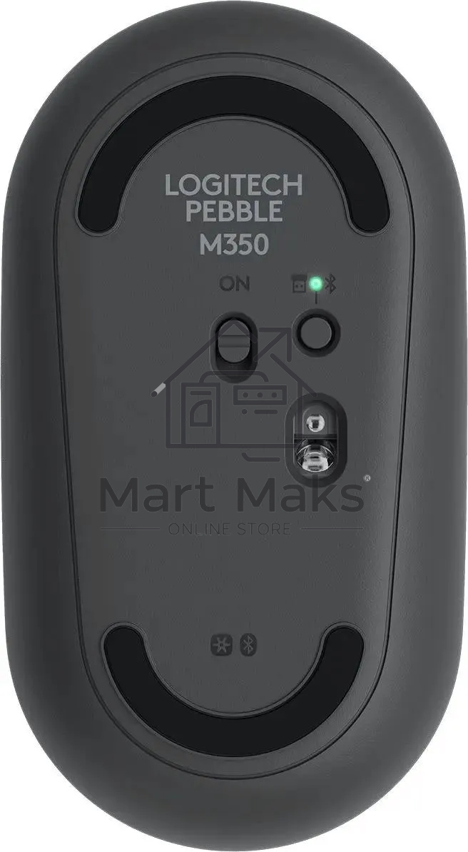 Мышь беспроводная Logitech Pebble M350 графитовый, 1000 dpi, радиоканал, Bluetooth, USB, кнопки - 3