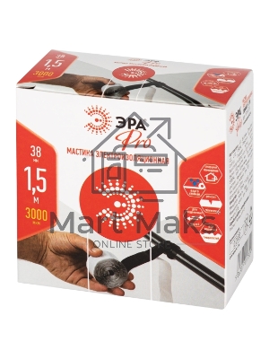 Изолента ЭРА PRO PROMAS38 Мастика электроизоляционная, 38мм х 1,5м, 3мм черная