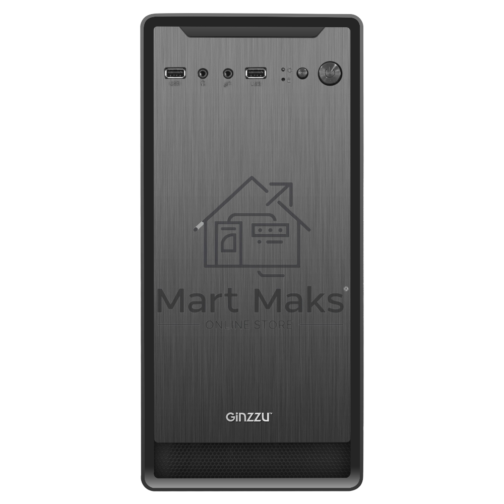 Компьютерный корпус Ginzzu B180 2*USB 2.0,AU w/o PSU