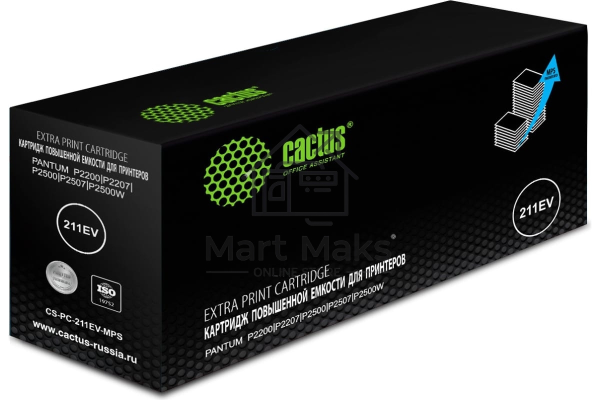 Картридж лазерный Cactus CS-PC-211EV-MPS черный (6000стр.) для Pantum P2200/P2207/P2500/P2507/P2500W/M6500/M6550/M6607