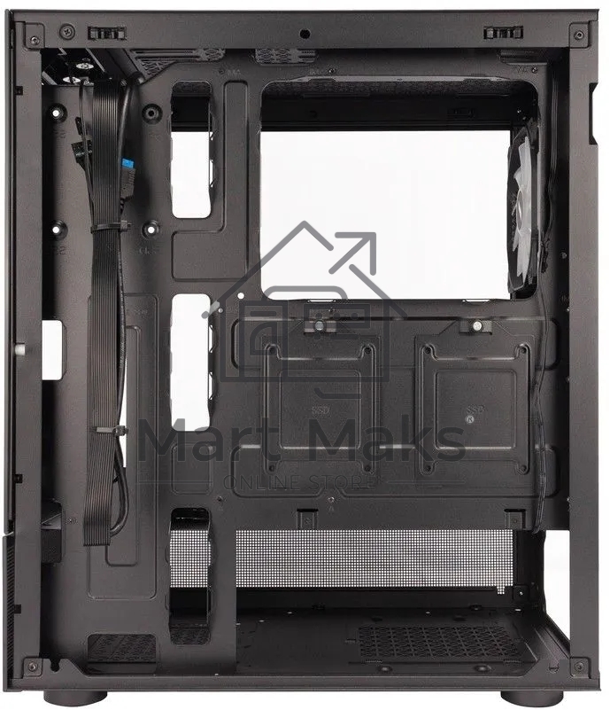 Компьютерный корпус 1STPLAYER MIKU Mi7-A черный ATX 3x120мм LED fans Mi7-A-BK-2F1R-1F1