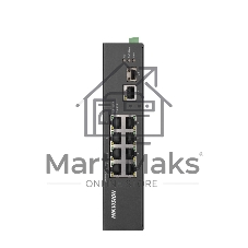 Коммутатор Hikvision DS-3T0310HP-E/HS, 6×100 Мбит/с PoE+ + 2×100 Мбит/с Hi-PoE + 1×1 Гбит/с + 1×1 Гбит/с SFP, неуправляемый