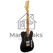 Электрогитара STAGG SET-PLUS BLK 6-ти струнная, корпус павловния, гриф клен, накладка клен, мензура 648 мм, 22 лада, звукосниматели 1х сингл, 1х хамбакер, регуляторы 1x громкости, 1x тона, 3-х поз. переключатель, колки литые, цвет черный