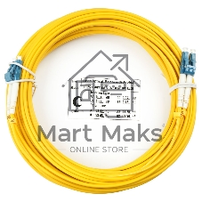 Патч-корд оптический Cabeus Tight Buffer, Duplex LC/LC, OS2 9/125, LSZH, 25м, Ø 3мм, синий хвостовик, жёлтый