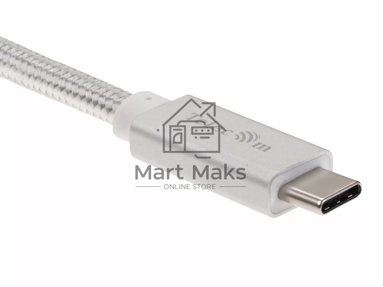 Кабель USB 3.1 Type Cm -- Cm IC 5А 10Gbs длина 1M, Telecom <TC420S> серебряный