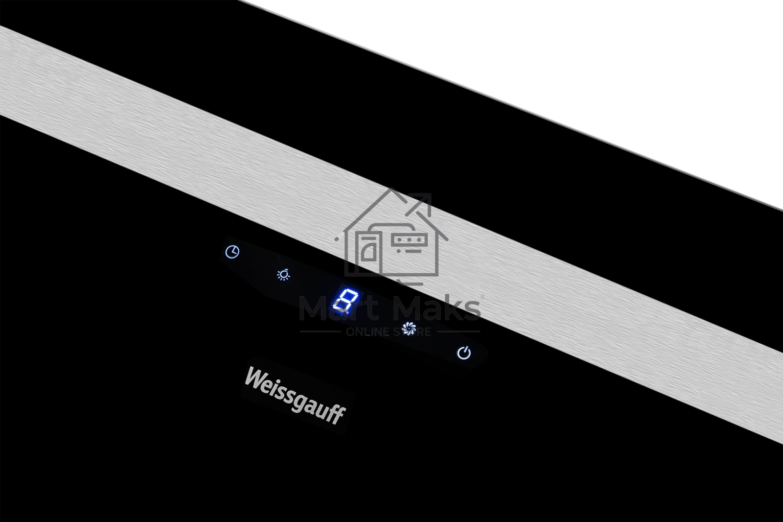 Вытяжка купольная Weissgauff Zibal 60 BLX Sensor черный/серебристый, 60 см, 900 куб. м/ч, 67 дБ