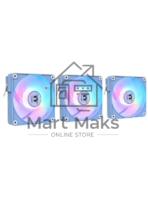 Комплект вентиляторов для корпуса Thermaltake CT120 EX Reverse ARGB Sync (3 шт.) голубой, 120 мм, 2000 об/мин, 31.2 дБ, 4 pin