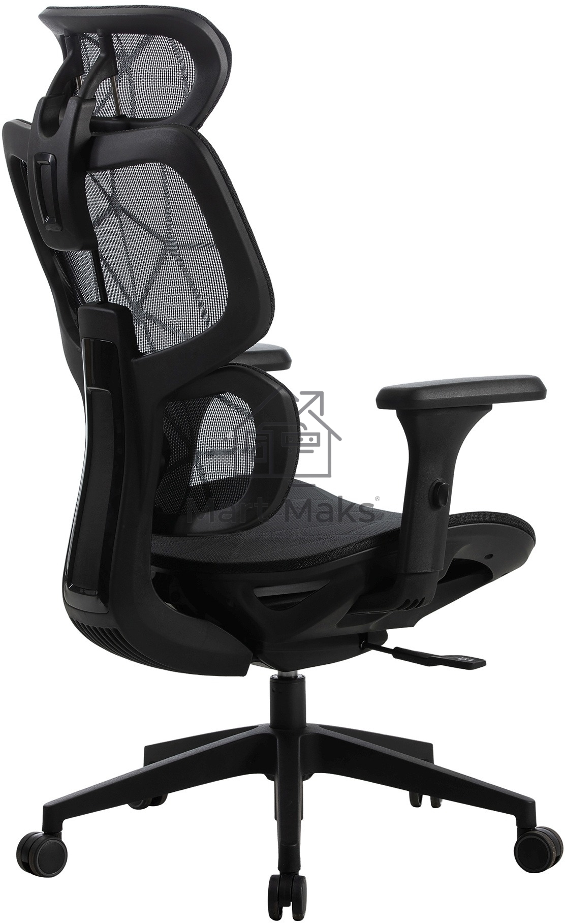 Кресло компьютерное Cactus CS-MC555-BK черный, сетка
