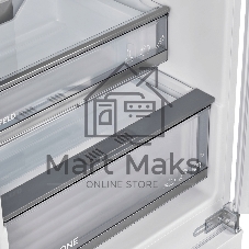 Встраиваемый холодильник Maunfeld MBF17754NFWHGR LUX Inverter белый двухкамерный 179/66 л морозилка снизу, NoFrost
