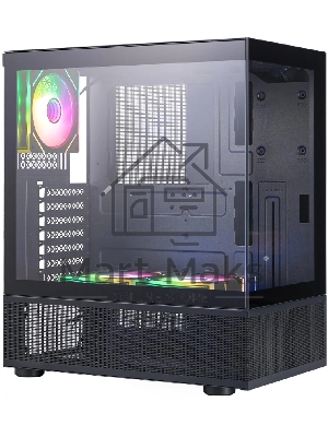 Компьютерный корпус 1STPLAYER MIKU Mi7-A ARGB Black, ATX, 3x120мм ARGB fans