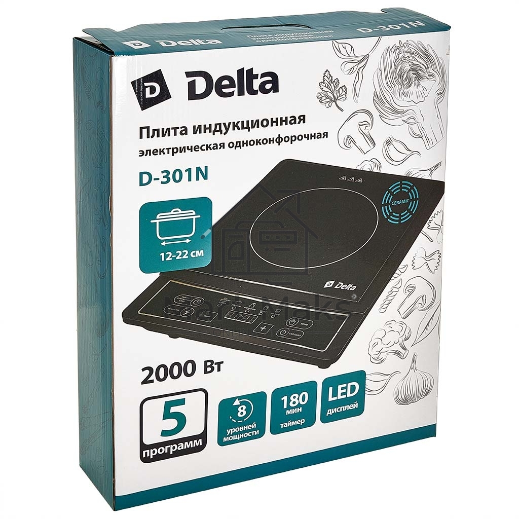 Плита индукционная DELTA D-301N черный