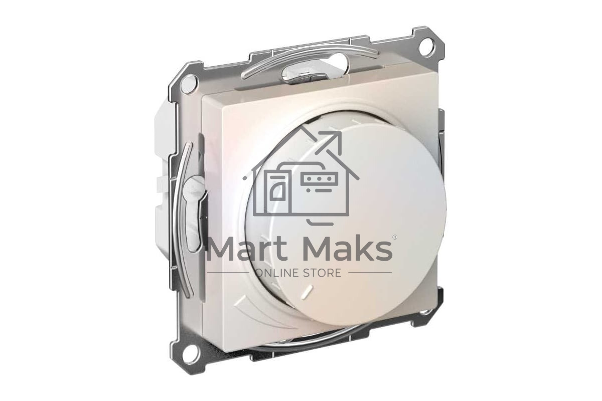 Светорегулятор (диммер) SE AtlasDesign Жемчуг, повор-нажим, LED, RC, 400 Вт, мех.