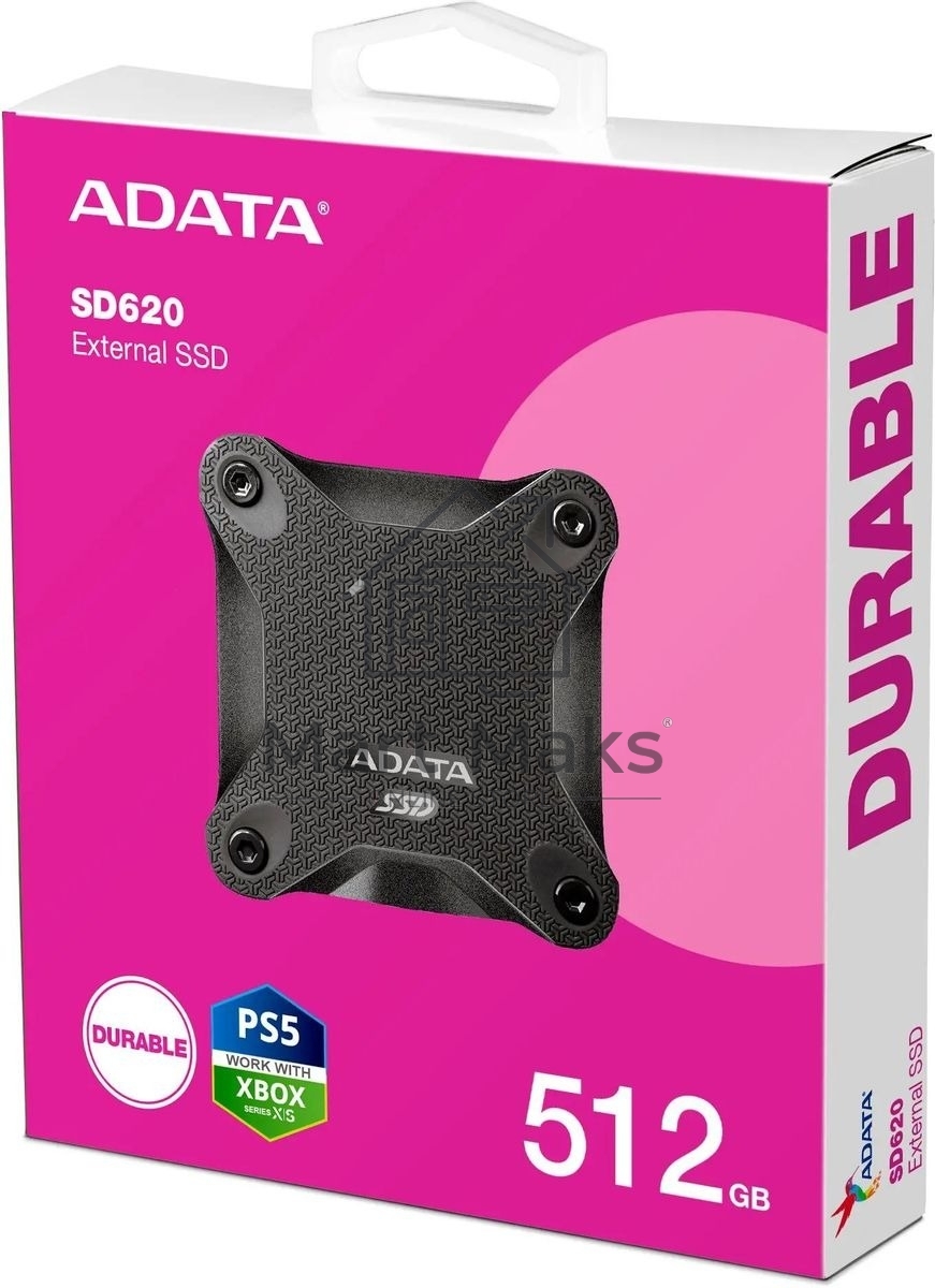Внешний SSD ADATA SD620, 512Gb, USB 3.2 Gen 2 Type-A, R/W 520/460, черный