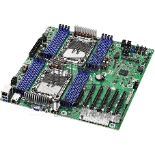 Серверная материнская плата ASRock GNR2D16-2T, 2xE2 (LGA 4710), встроен в процессор, 16xDDR5, 0xSATA, 2xM.2, 5xPCIe 5.0 x16, 1xVGA, 2x10Gb LAN, IPMI, 2xUSB-A 5Gbps, SSI EEB