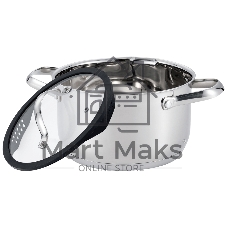 Кастрюля MAUNFELD ORIANA MF40RN01CR из нержавеющей стали со стеклянной крышкой, 20 см, 3,6 л